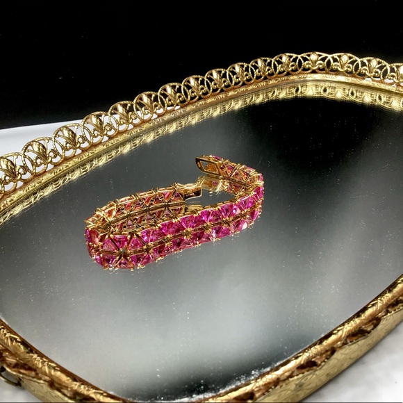 🌺Vintage Gold Ormolu Mirrored Tray - Picture 6 of 10